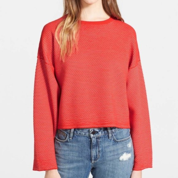Theory Tamrist Striped Knit long sleeve Sweater sz Med - Picture 1 of 11